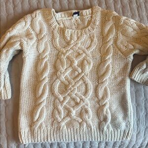 GAP Cream Cable Knit Sweater